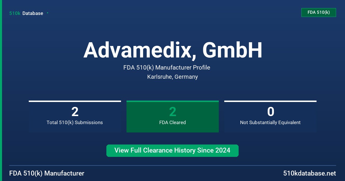 Advamedix, GmbH FDA 510(k) Manufacturer Profile