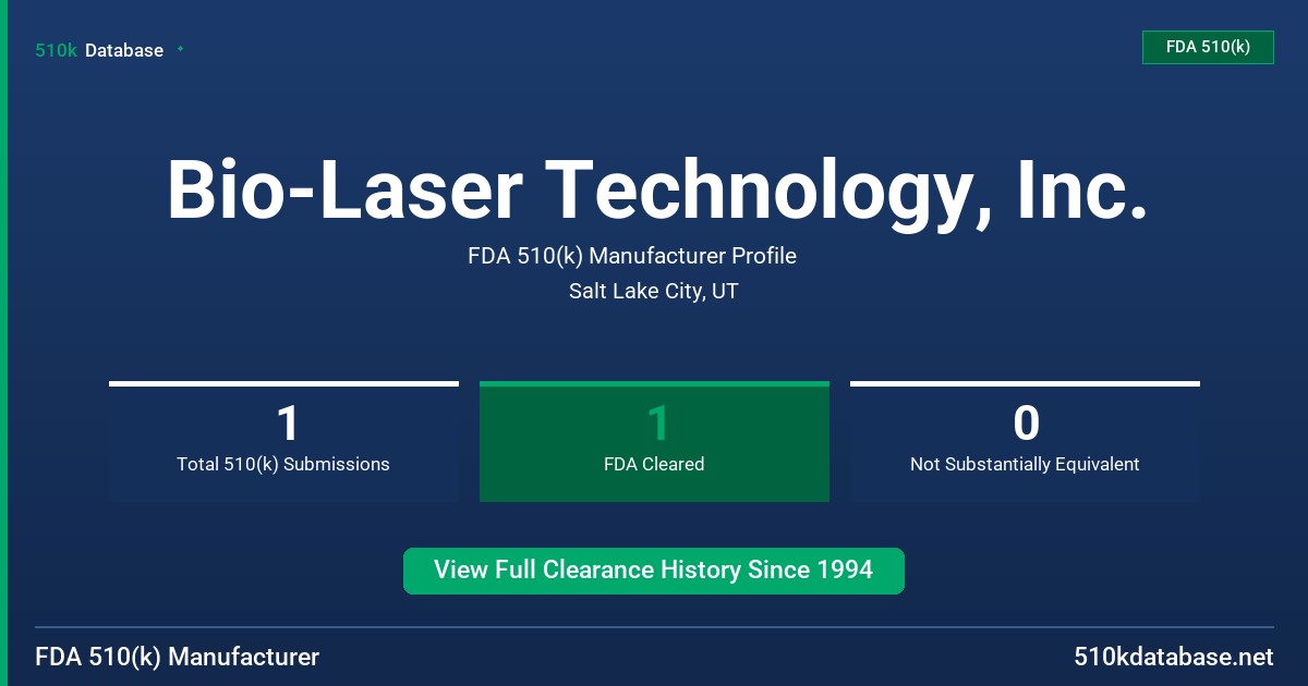 Bio-Laser Technology, Inc. FDA 510(k) Manufacturer Profile