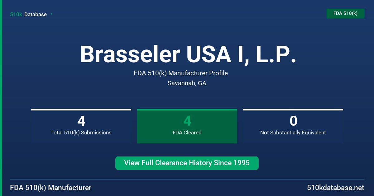 Brasseler USA I, L.P. FDA 510(k) Manufacturer Profile