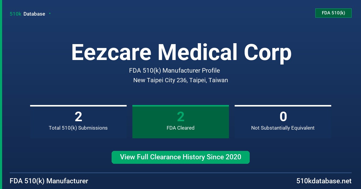 Eezcare Medical Corp FDA 510(k) Manufacturer Profile