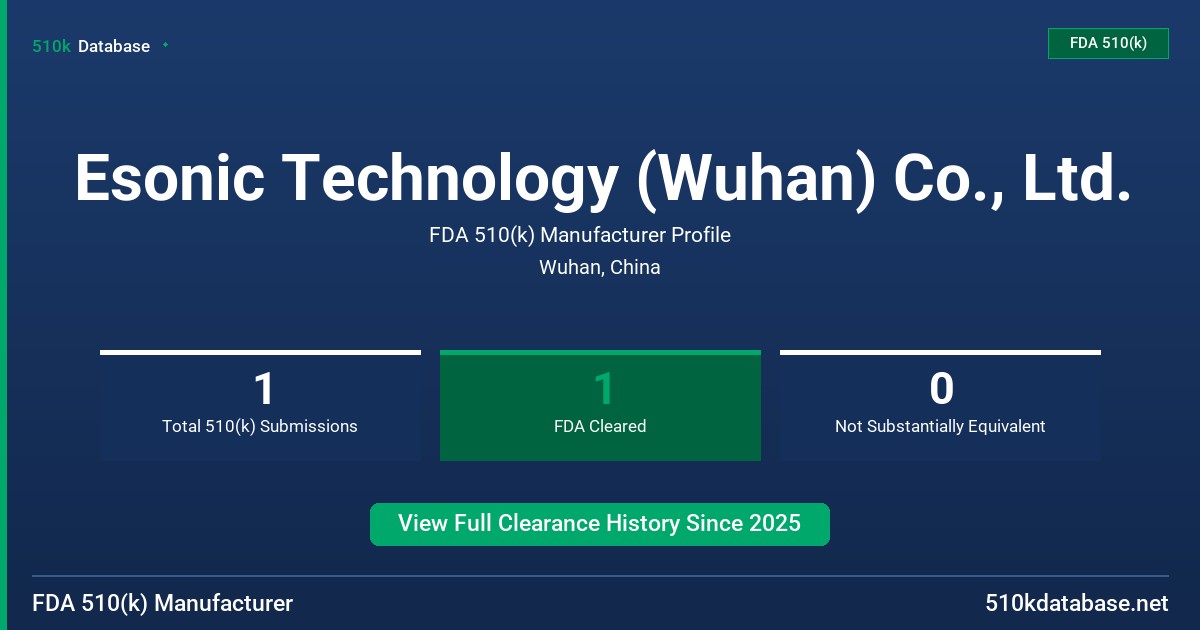 Esonic Technology (Wuhan) Co., Ltd. FDA 510(k) Manufacturer Profile