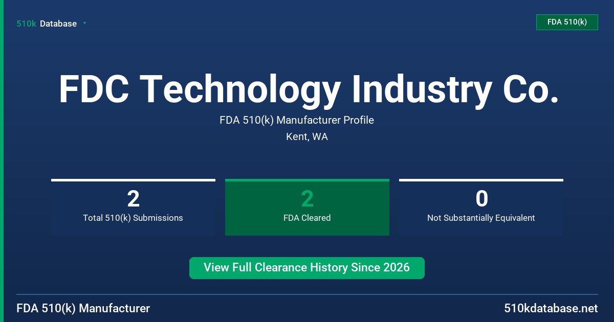 FDC Technology Industry Co. FDA 510(k) Manufacturer Profile