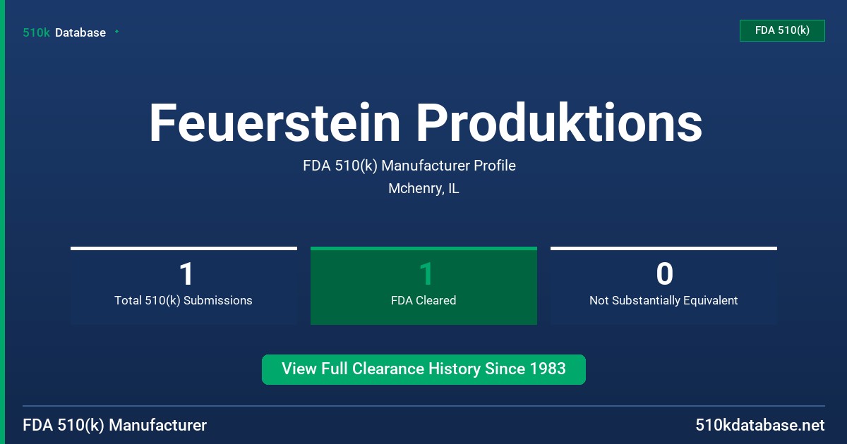 Feuerstein Produktions FDA 510(k) Manufacturer Profile