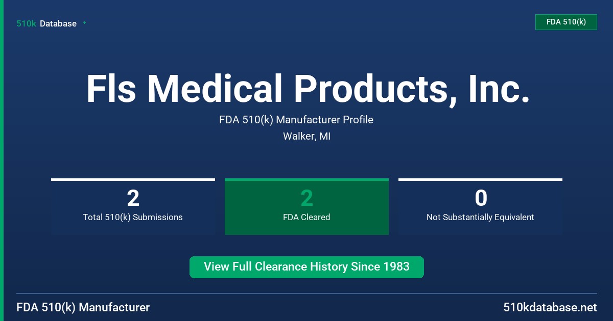 Fls Medical Products, Inc. FDA 510(k) Manufacturer Profile