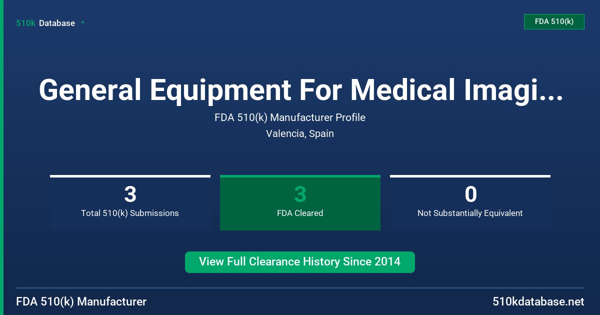 General Equipment For Medical Imaging (Oncovision- FDA 510(k) Manufacturer Profile