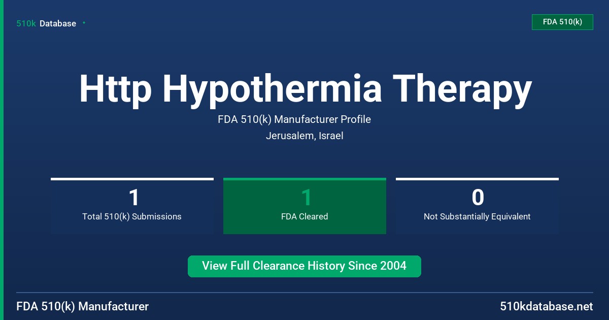 Http Hypothermia Therapy FDA 510(k) Manufacturer Profile