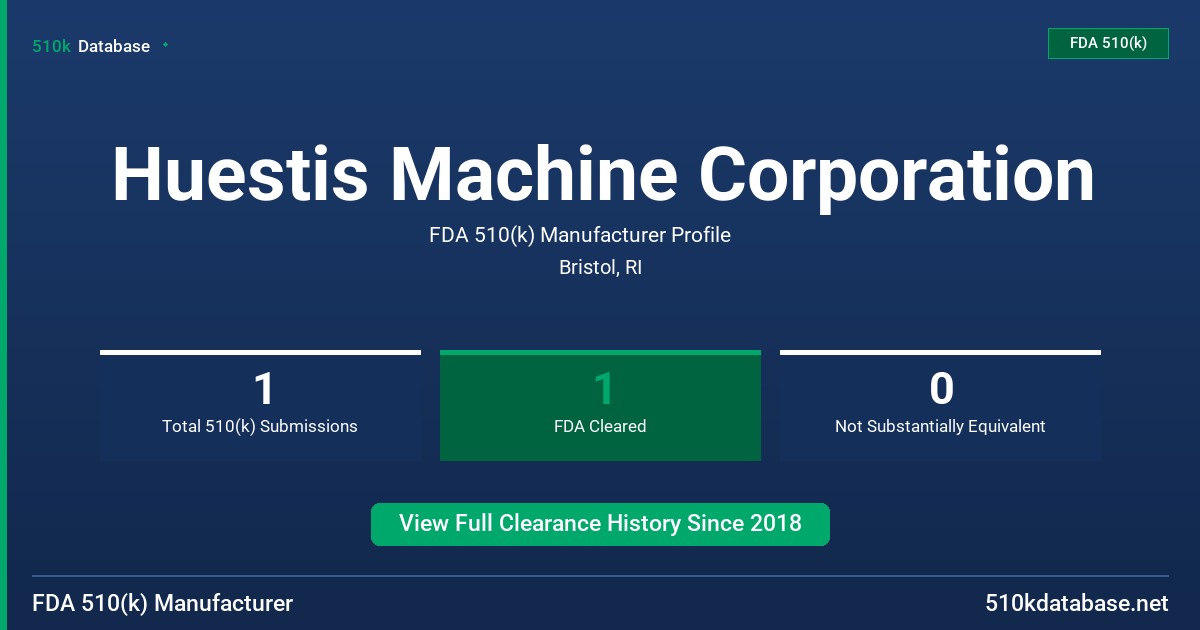 Huestis Machine Corporation FDA 510(k) Manufacturer Profile