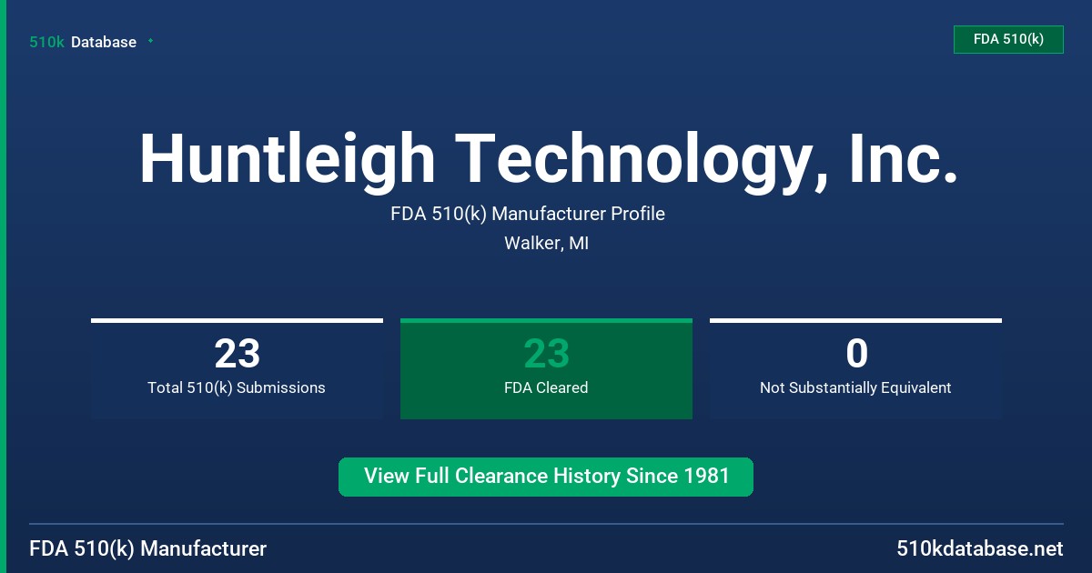 Huntleigh Technology, Inc. FDA 510(k) Manufacturer Profile