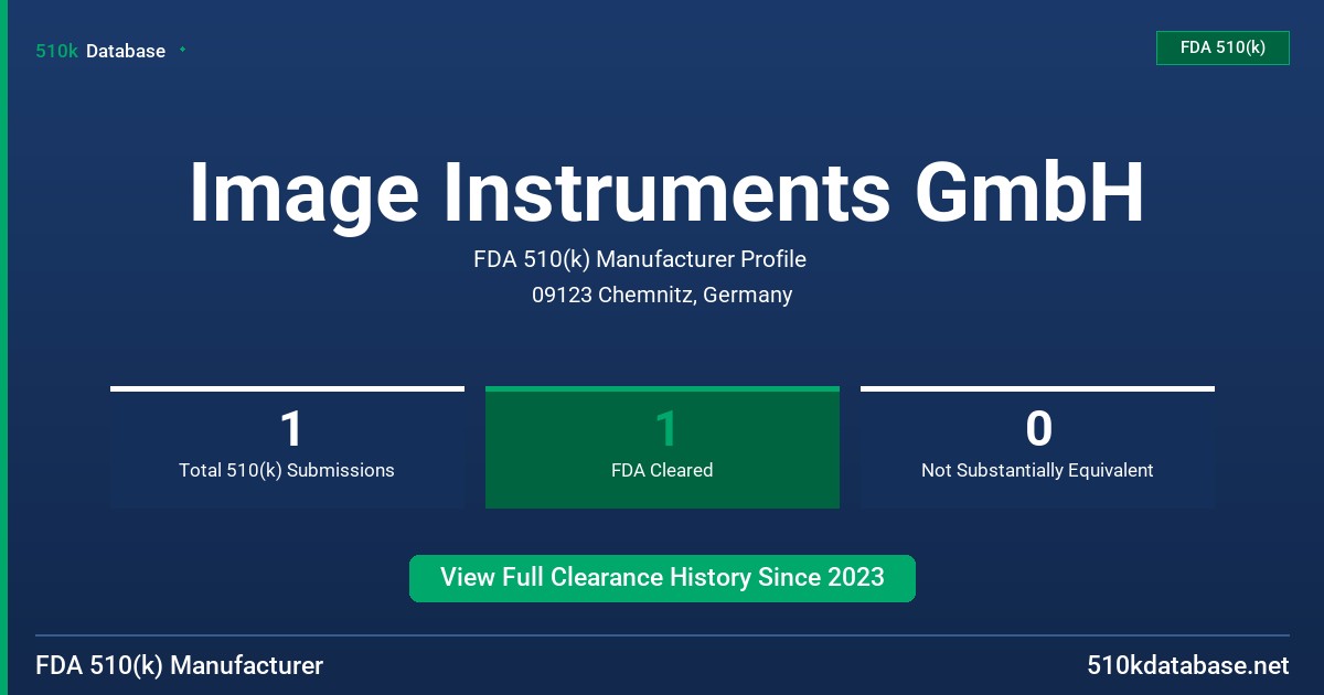 Image Instruments GmbH FDA 510(k) Manufacturer Profile