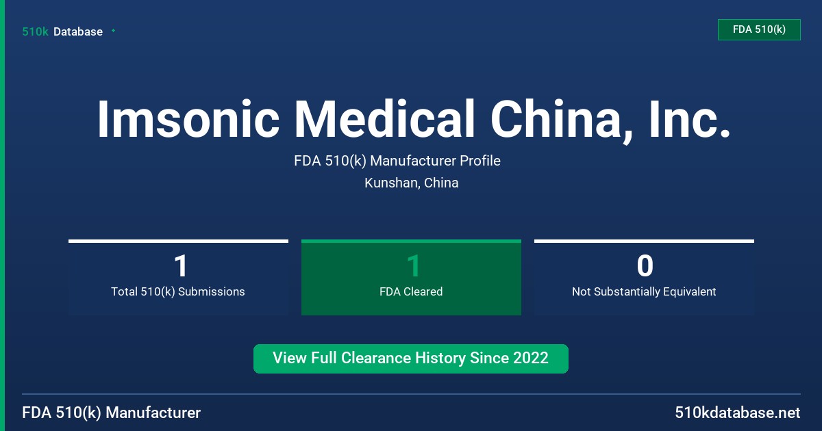 Imsonic Medical China, Inc. FDA 510(k) Manufacturer Profile