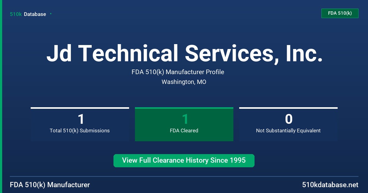 Jd Technical Services, Inc. FDA 510(k) Manufacturer Profile