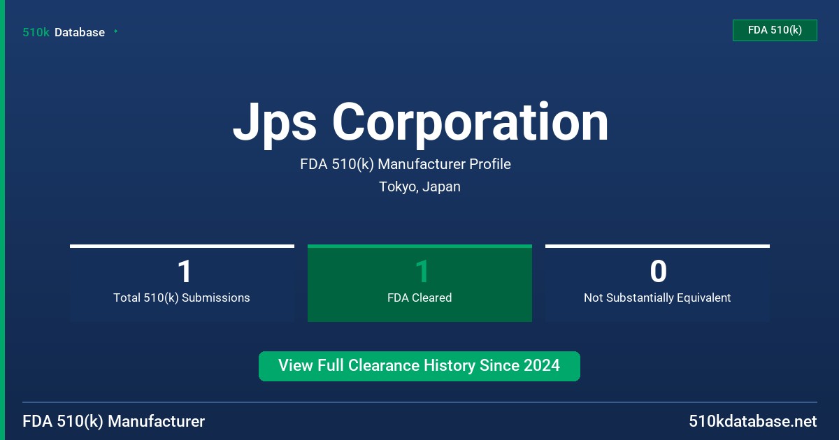 Jps Corporation FDA 510(k) Manufacturer Profile