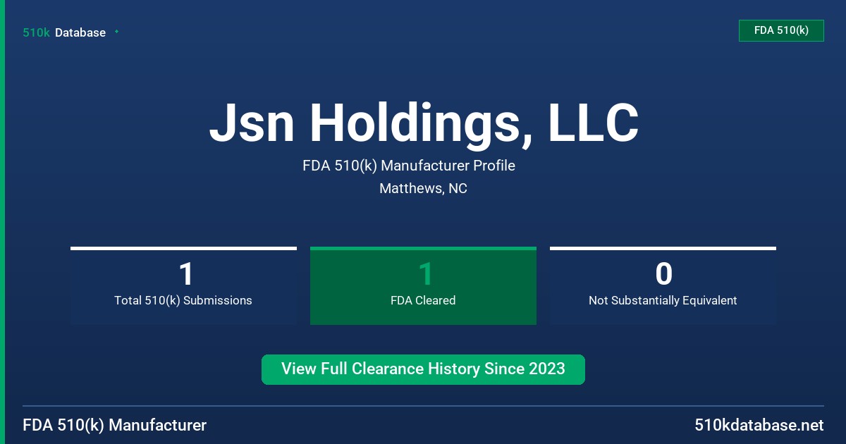 Jsn Holdings, LLC FDA 510(k) Manufacturer Profile