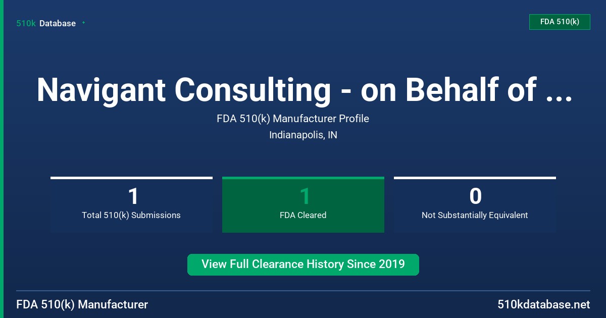 Navigant Consulting - on Behalf of Esaote S.P.A. FDA 510(k) Manufacturer Profile