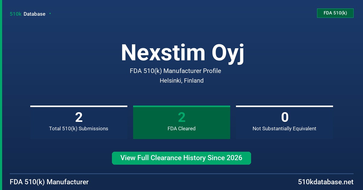 Nexstim Oyj FDA 510(k) Manufacturer Profile