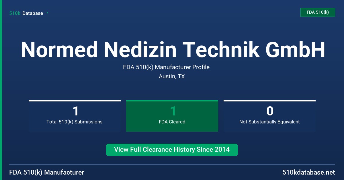 Normed Nedizin Technik GmbH FDA 510(k) Manufacturer Profile