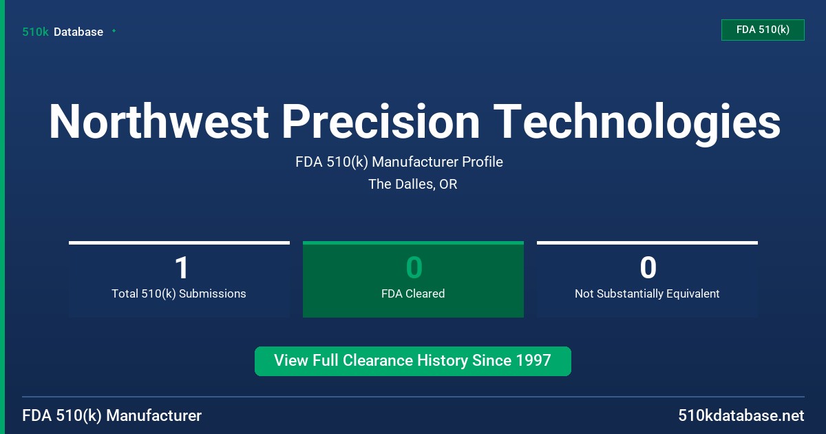 Northwest Precision Technologies FDA 510(k) Manufacturer Profile