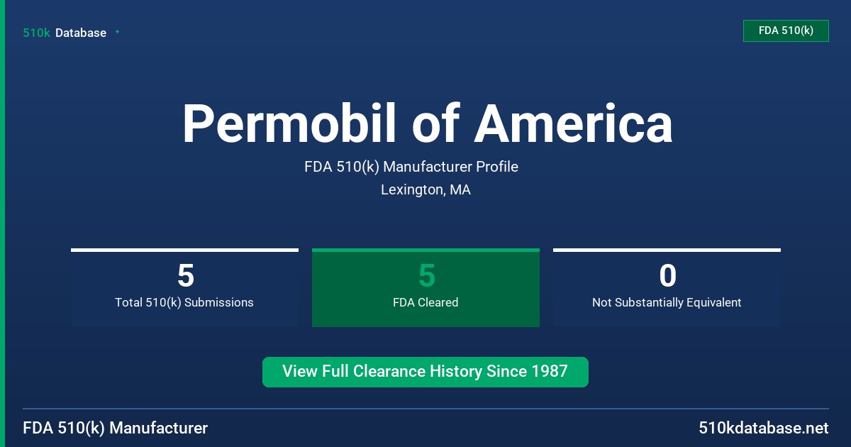 Permobil of America FDA 510(k) Manufacturer Profile