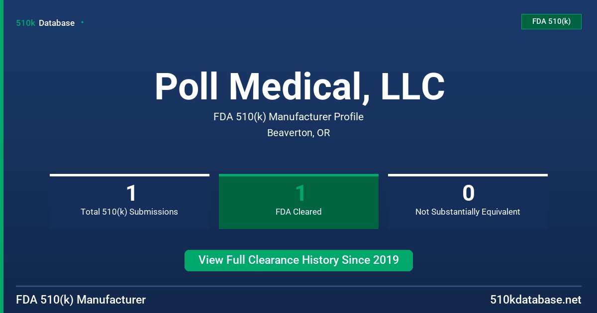 Poll Medical, LLC FDA 510(k) Manufacturer Profile