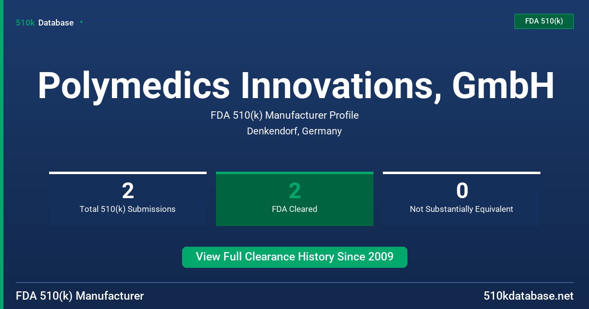 Polymedics Innovations, GmbH FDA 510(k) Manufacturer Profile