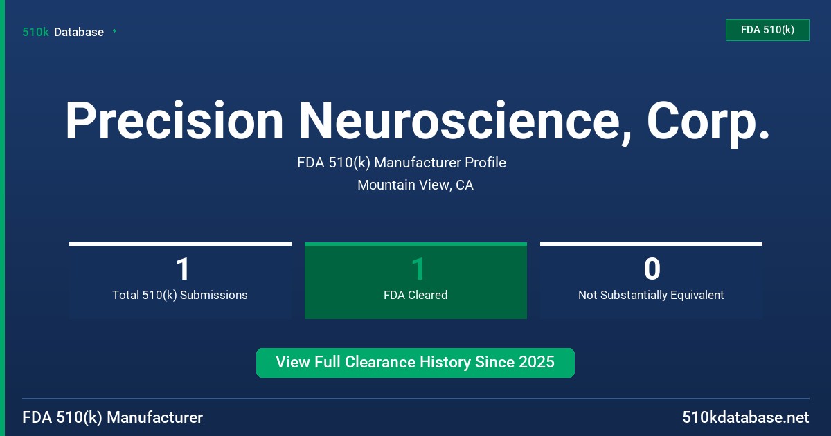 Precision Neuroscience, Corp. FDA 510(k) Manufacturer Profile