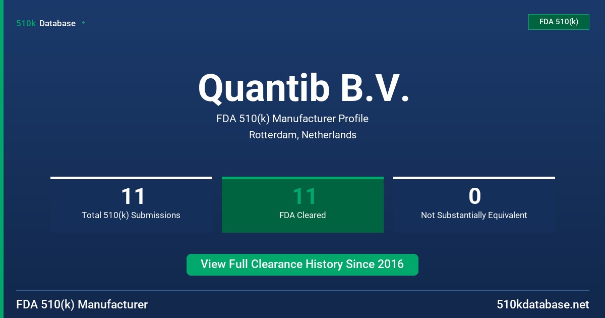 Quantib B.V. FDA 510(k) Manufacturer Profile