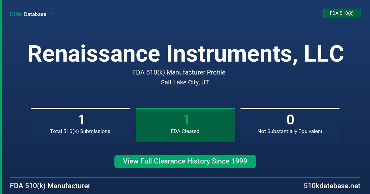 Renaissance Instruments, LLC FDA 510(k) Manufacturer Profile