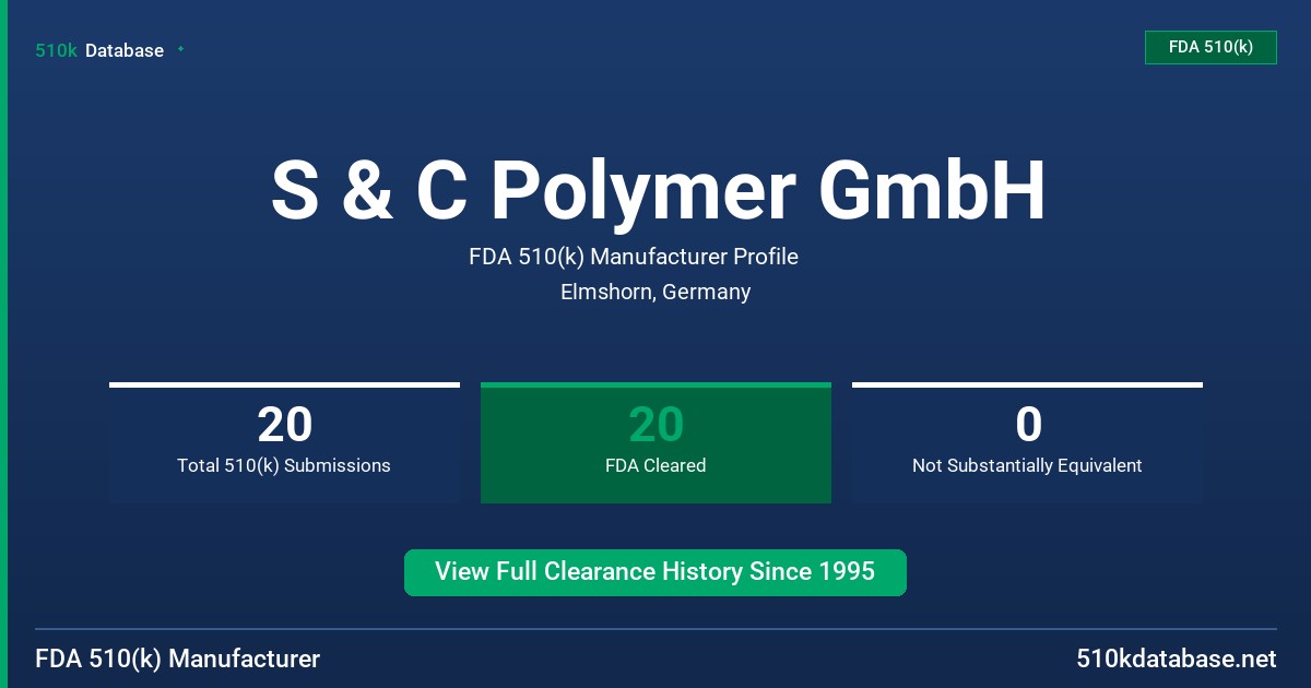 S & C Polymer GmbH FDA 510(k) Manufacturer Profile