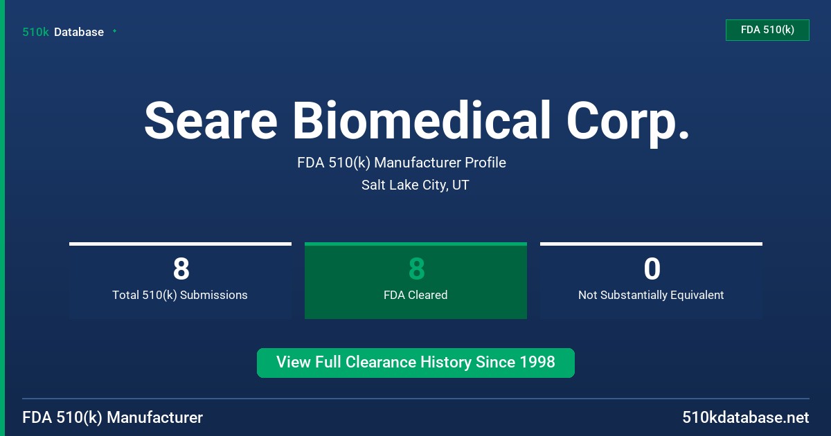 Seare Biomedical Corp. FDA 510(k) Manufacturer Profile