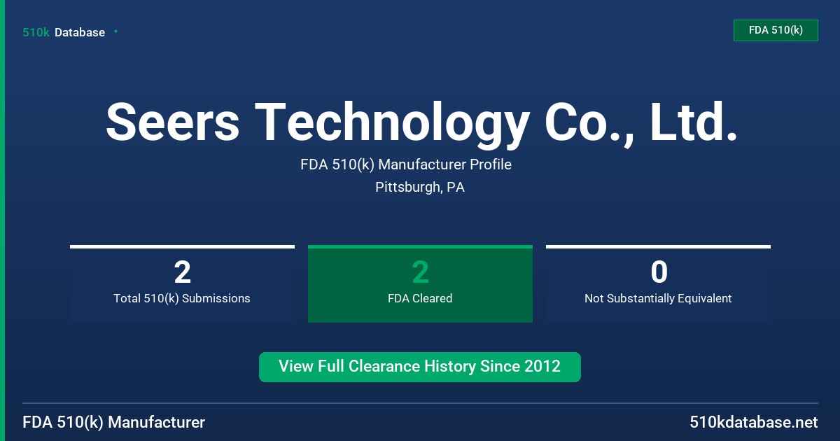 Seers Technology Co., Ltd. FDA 510(k) Manufacturer Profile