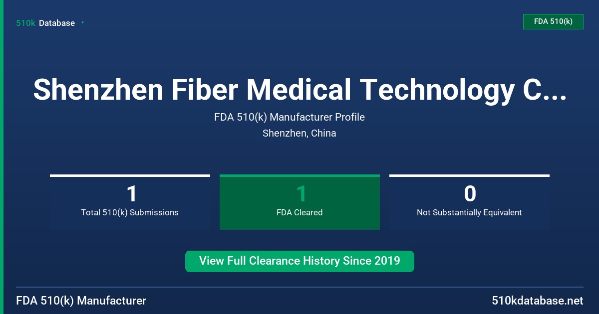 Shenzhen Fiber Medical Technology Co. , Ltd. FDA 510(k) Manufacturer Profile