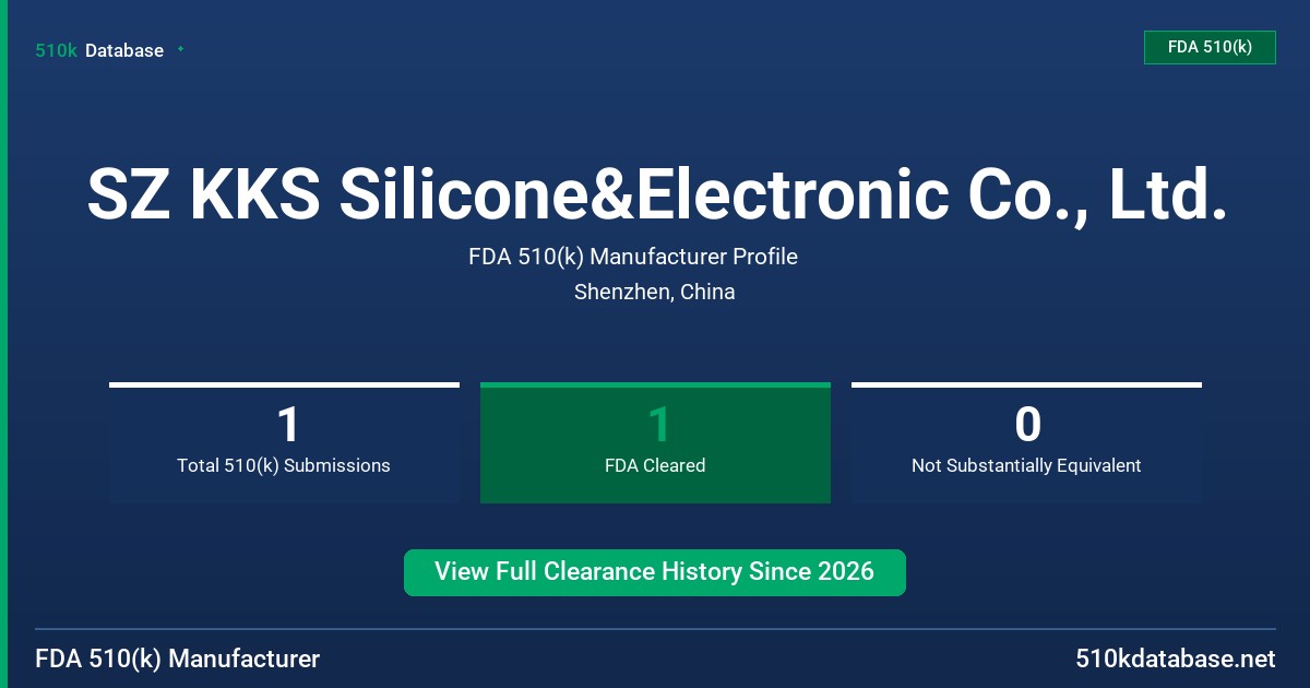 SZ KKS Silicone&Electronic Co., Ltd. FDA 510(k) Manufacturer Profile