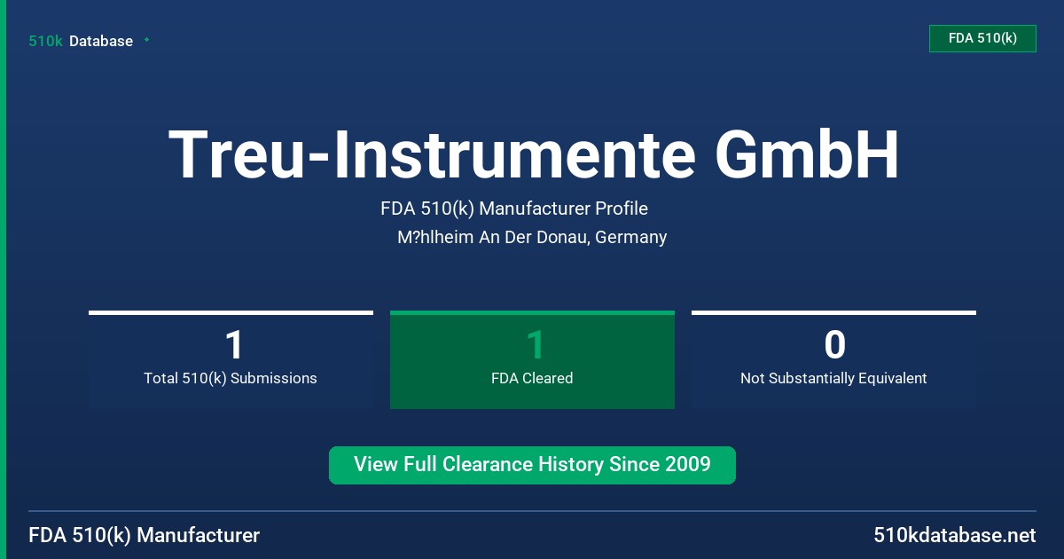 Treu-Instrumente GmbH FDA 510(k) Manufacturer Profile