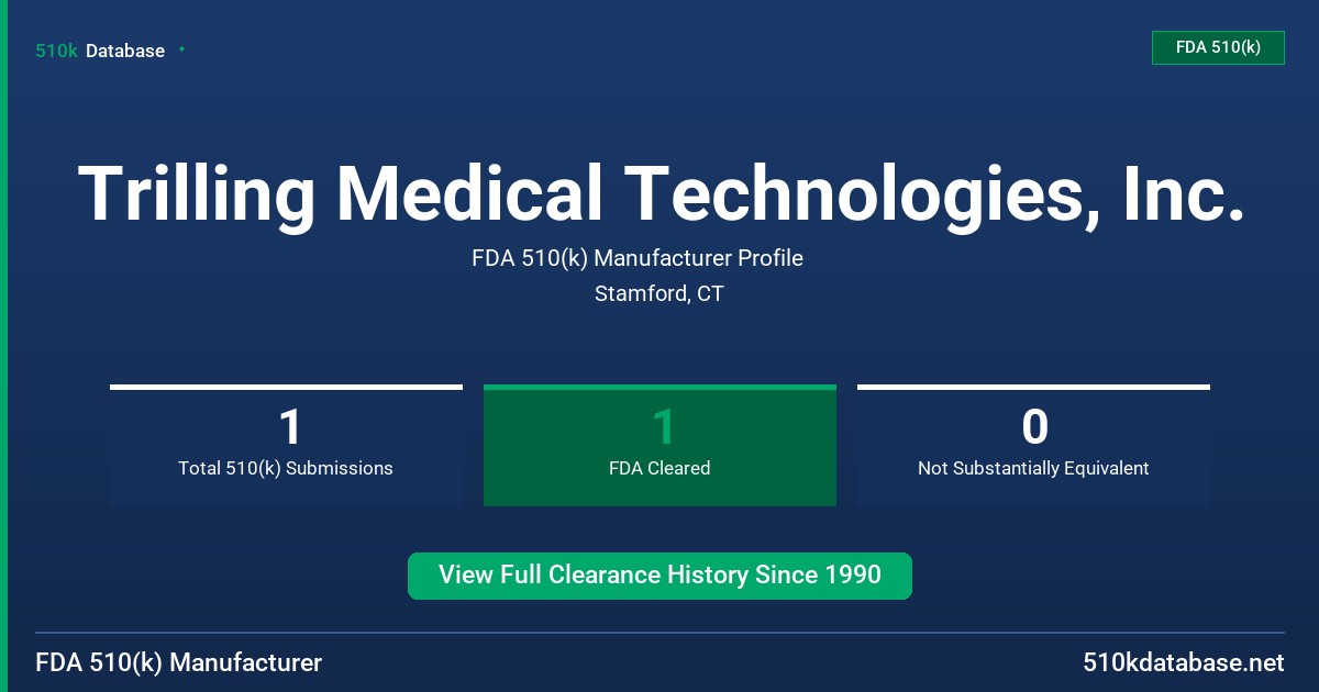 Trilling Medical Technologies, Inc. FDA 510(k) Manufacturer Profile