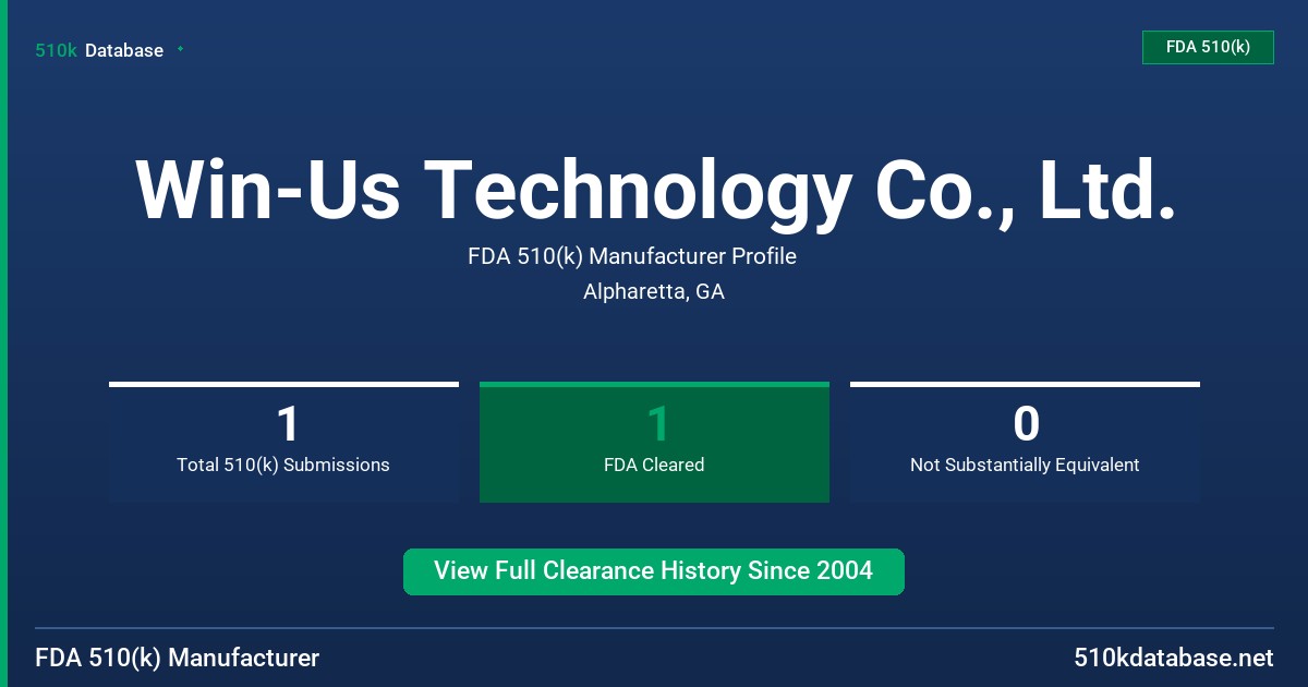 Win-Us Technology Co., Ltd. FDA 510(k) Manufacturer Profile
