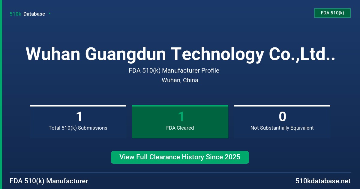 Wuhan Guangdun Technology Co.,Ltd.. FDA 510(k) Manufacturer Profile