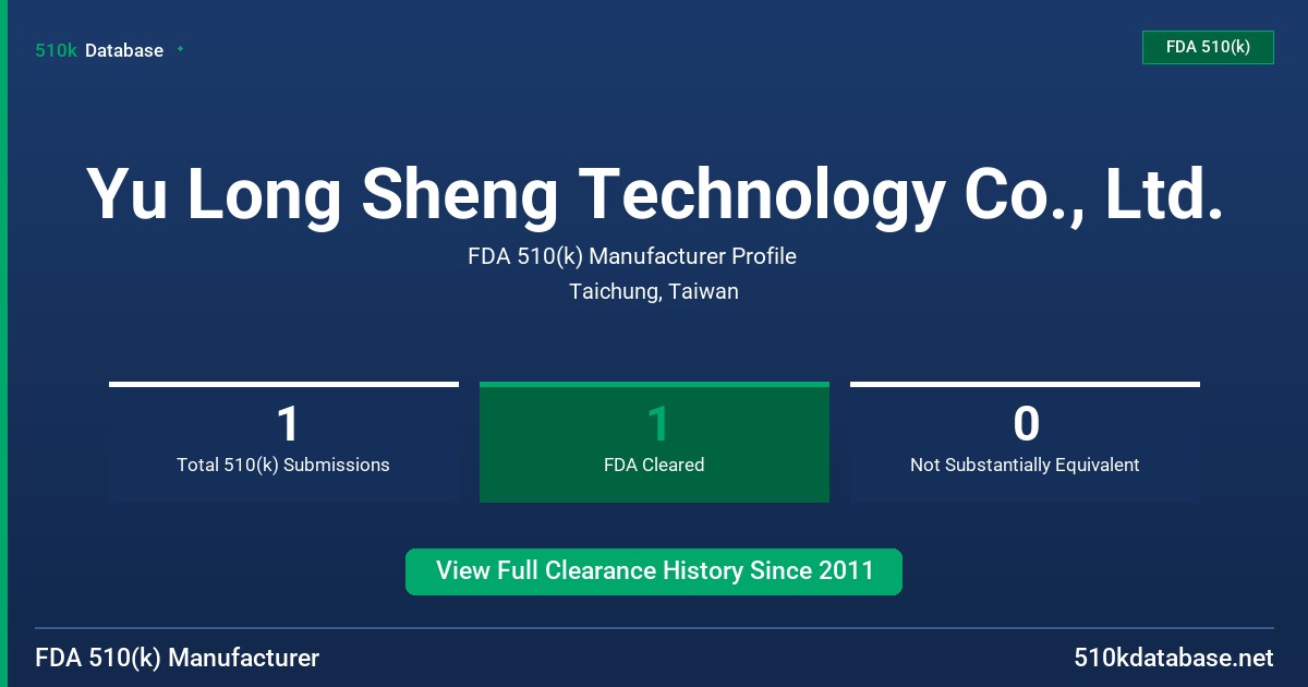 Yu Long Sheng Technology Co., Ltd. FDA 510(k) Manufacturer Profile