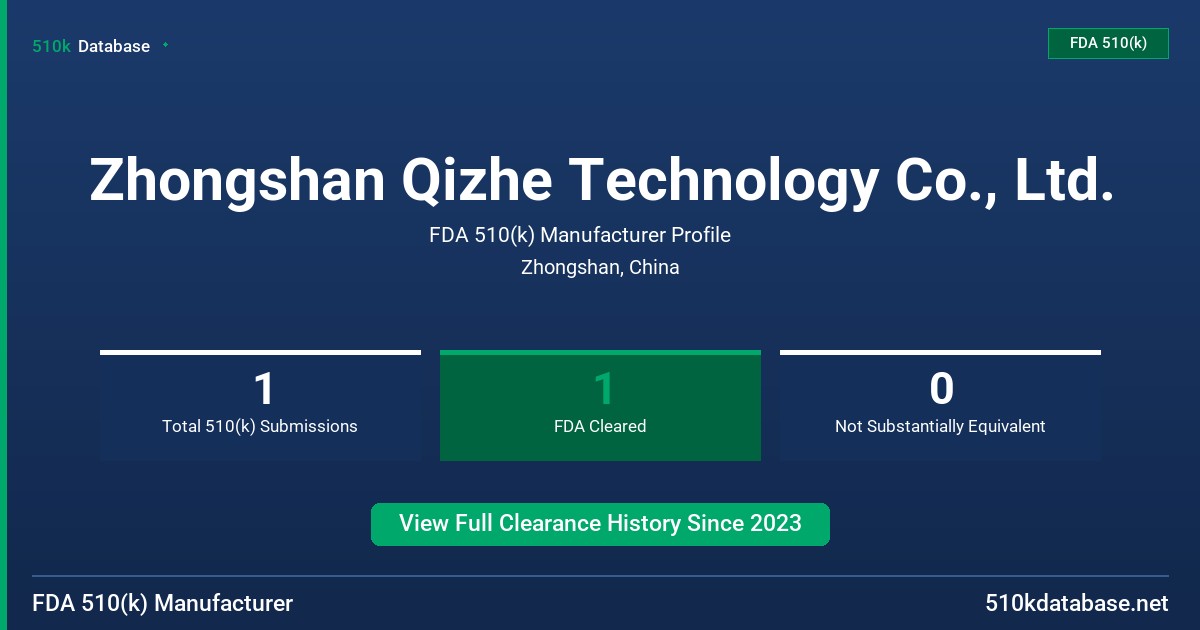Zhongshan Qizhe Technology Co., Ltd. FDA 510(k) Manufacturer Profile