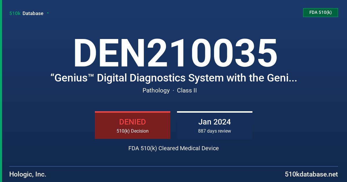 DEN210035 “Genius™ Digital Diagnostics System with the Genius™ Cervical AI algorithm” FDA 510(k) Cleared Medical Device