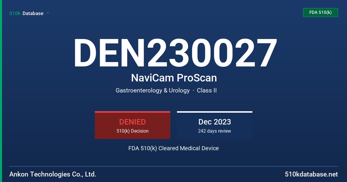 DEN230027 NaviCam ProScan FDA 510(k) Cleared Medical Device