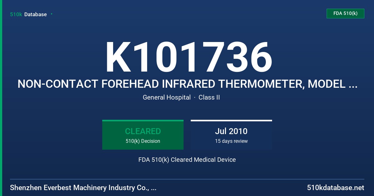 K101736 NON-CONTACT FOREHEAD INFRARED THERMOMETER, MODEL DT-8806H, BODY INFRARED THERMOMETER, MODEL DT-8806 AND DIGITAL INFRARED FDA 510(k) Cleared Medical Device
