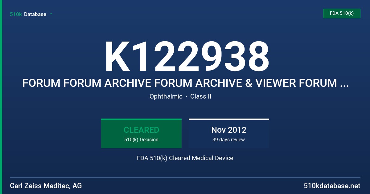 K122938 FORUM FORUM ARCHIVE FORUM ARCHIVE & VIEWER FORUM ASSIST MATCH FDA 510(k) Cleared Medical Device