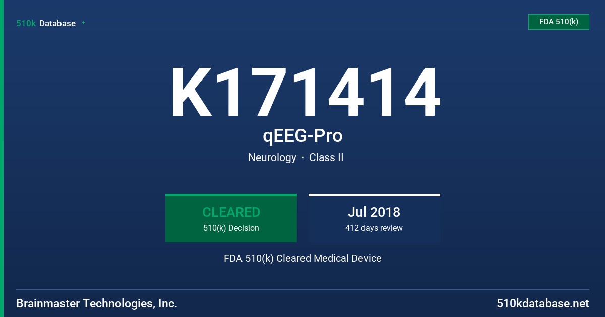 K171414 qEEG-Pro FDA 510(k) Cleared Medical Device