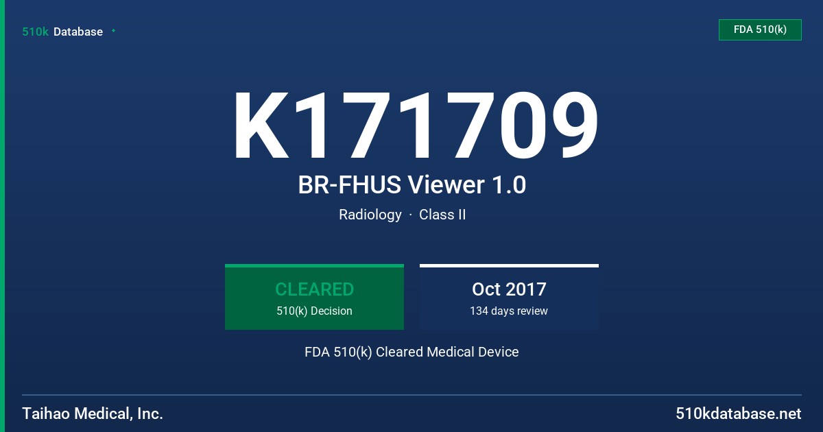 K171709 BR-FHUS Viewer 1.0 FDA 510(k) Cleared Medical Device