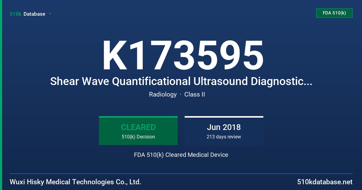 K173595 Shear Wave Quantificational Ultrasound Diagnostic System FDA 510(k) Cleared Medical Device