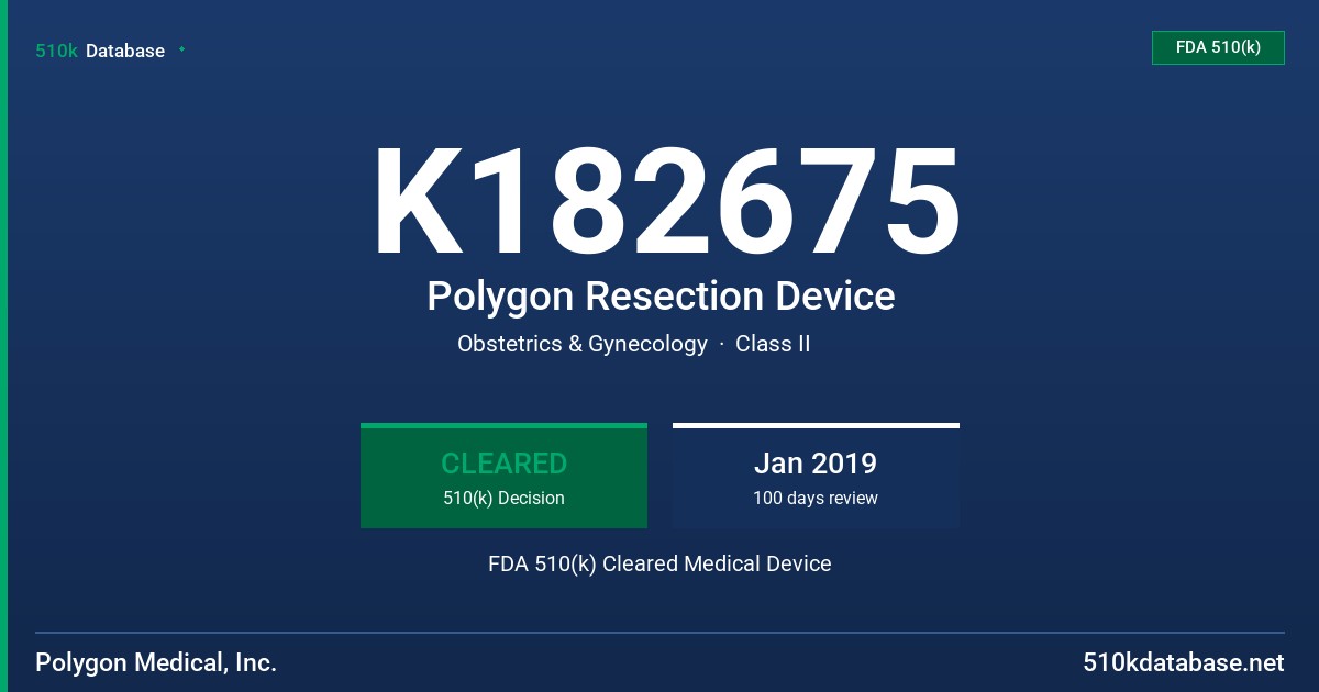 K182675 Polygon Resection Device FDA 510(k) Cleared Medical Device