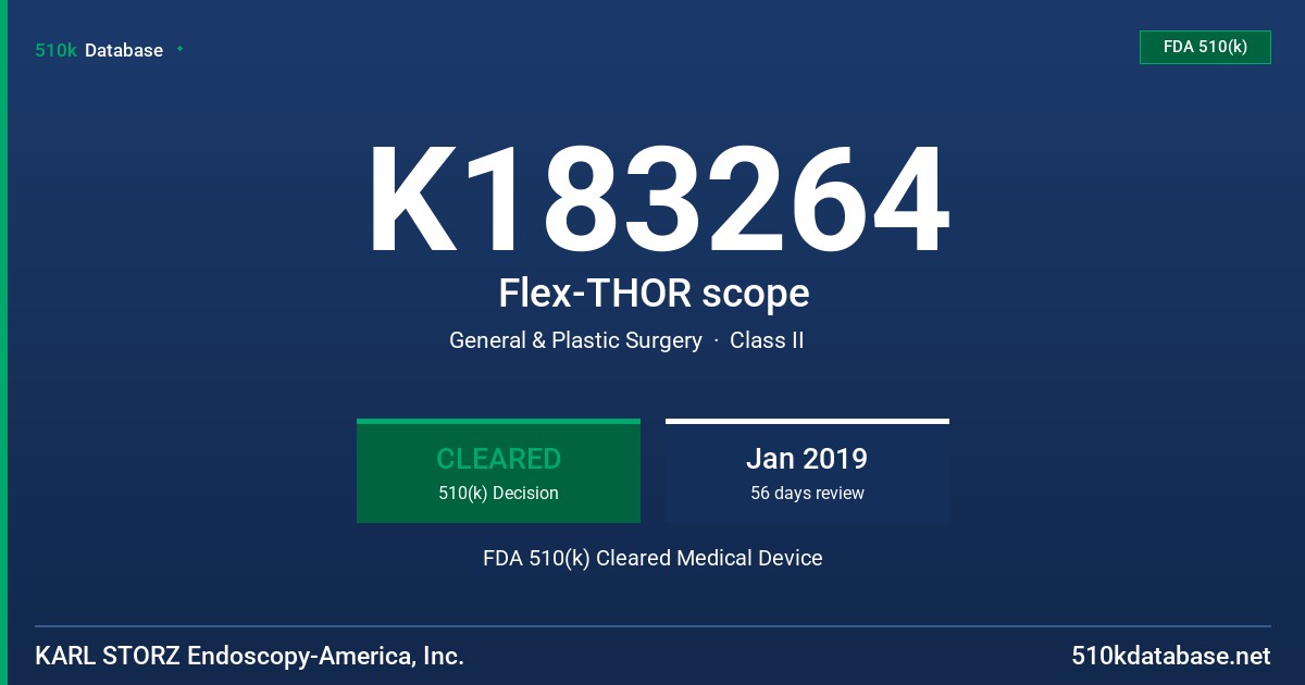 K183264 Flex-THOR scope FDA 510(k) Cleared Medical Device