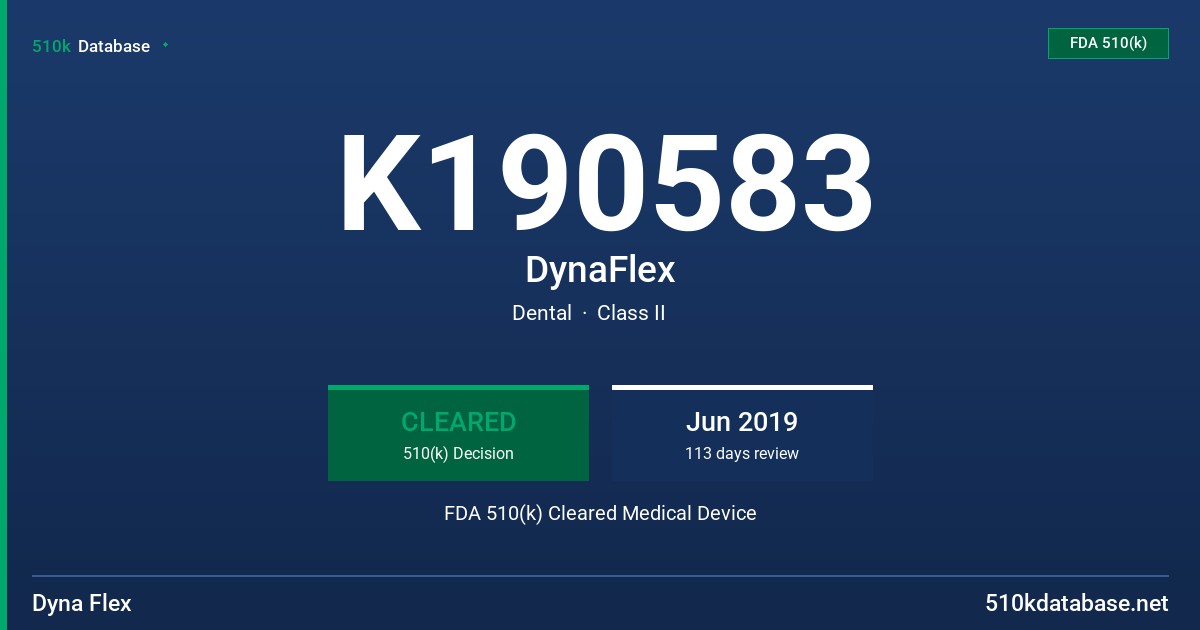 K190583 DynaFlex FDA 510(k) Cleared Medical Device