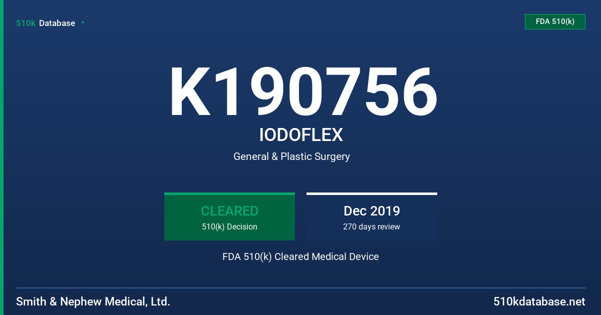 K190756 IODOFLEX FDA 510(k) Cleared Medical Device