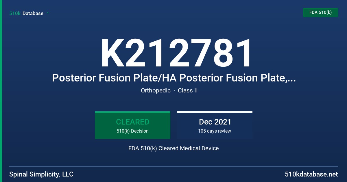 K212781 Posterior Fusion Plate/HA Posterior Fusion Plate, Minuteman G3 MIS Fusion Plate, HA Minuteman G3 MIS Fusion Plate, HA Minuteman G3-R MIS Fusion Plate FDA 510(k) Cleared Medical Device
